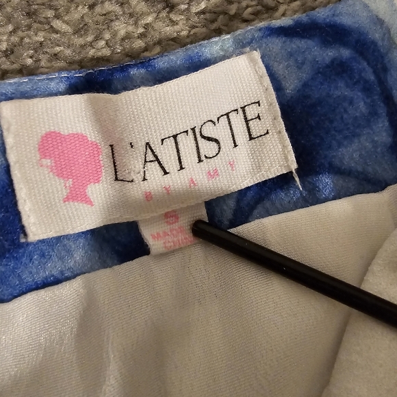 L'ATISE by Amy Floral Pleated Mini Skirt women's size small - Picture 7 of 8